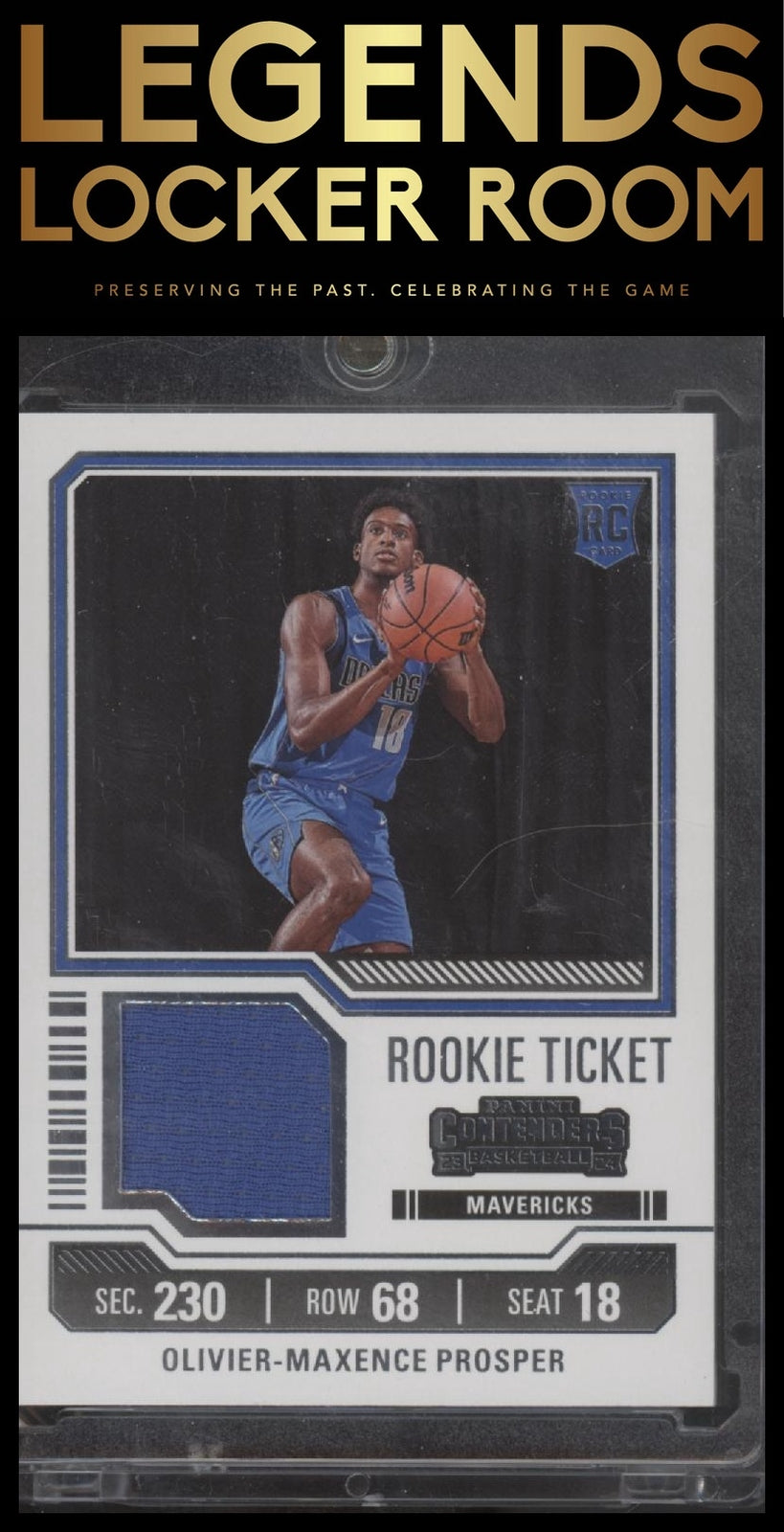 2023-24 Panini Contenders Olivier-Maxence Prosper RK Ticket Swatch