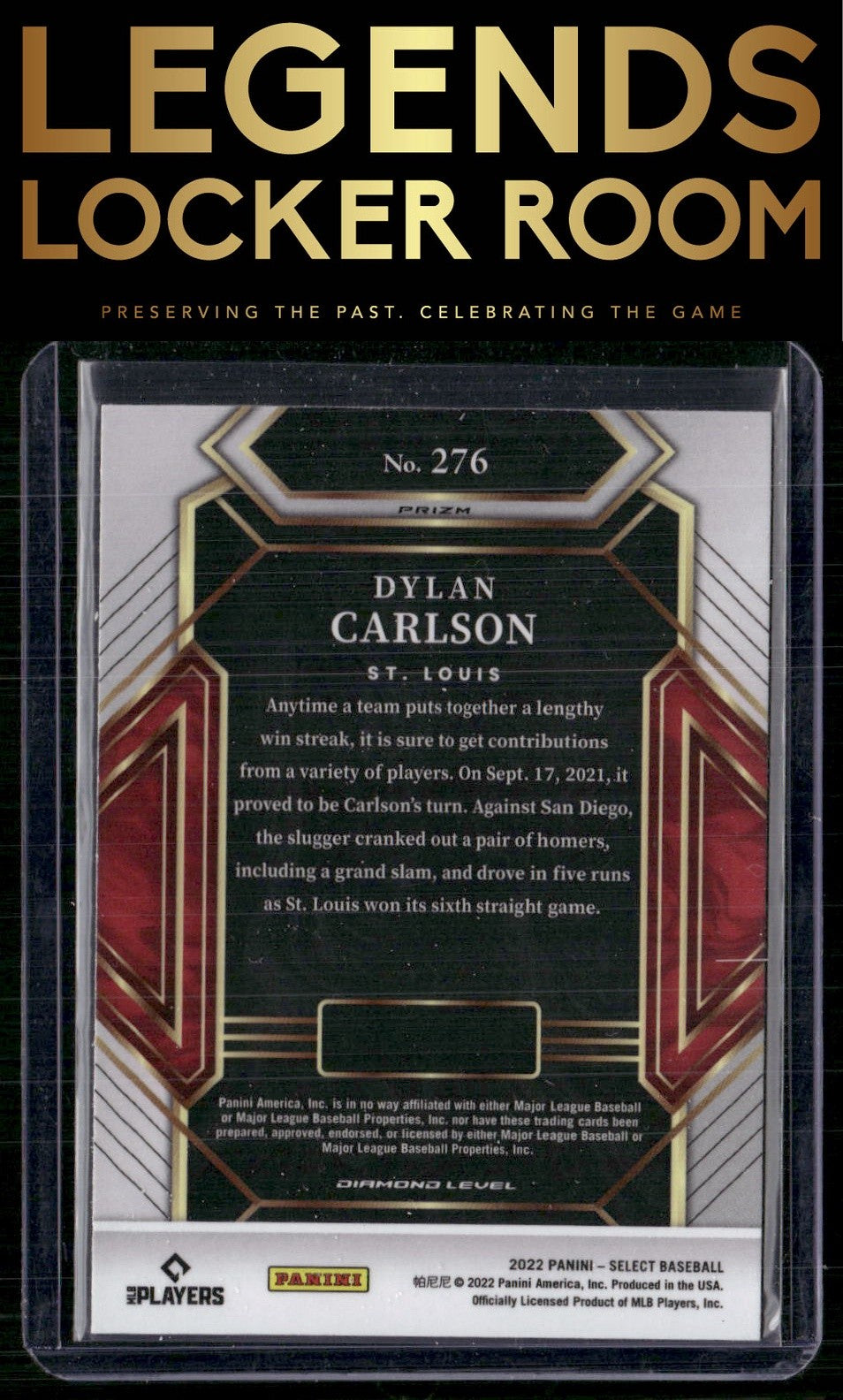 2022 Panini Select #276 Dylan Carlson Holo
