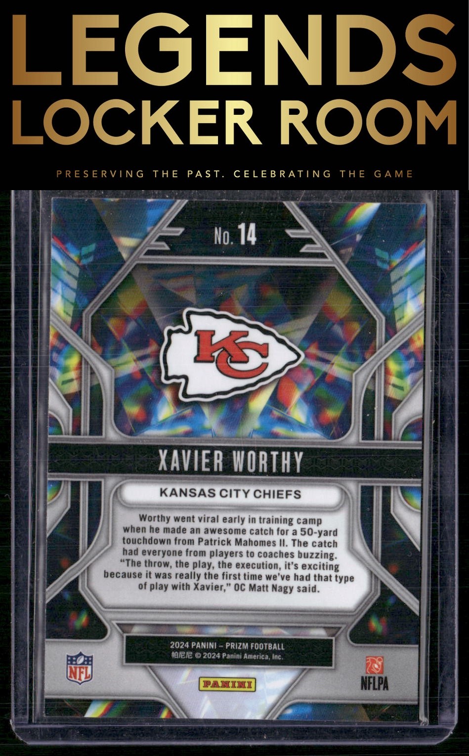 2024 Panini Prizm #14 Xavier Worthy Prizmatic