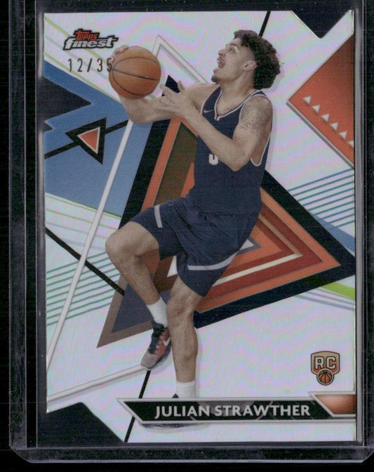 2023-24 Finest #195 Julian Strawther Refractors Die Cut #/35