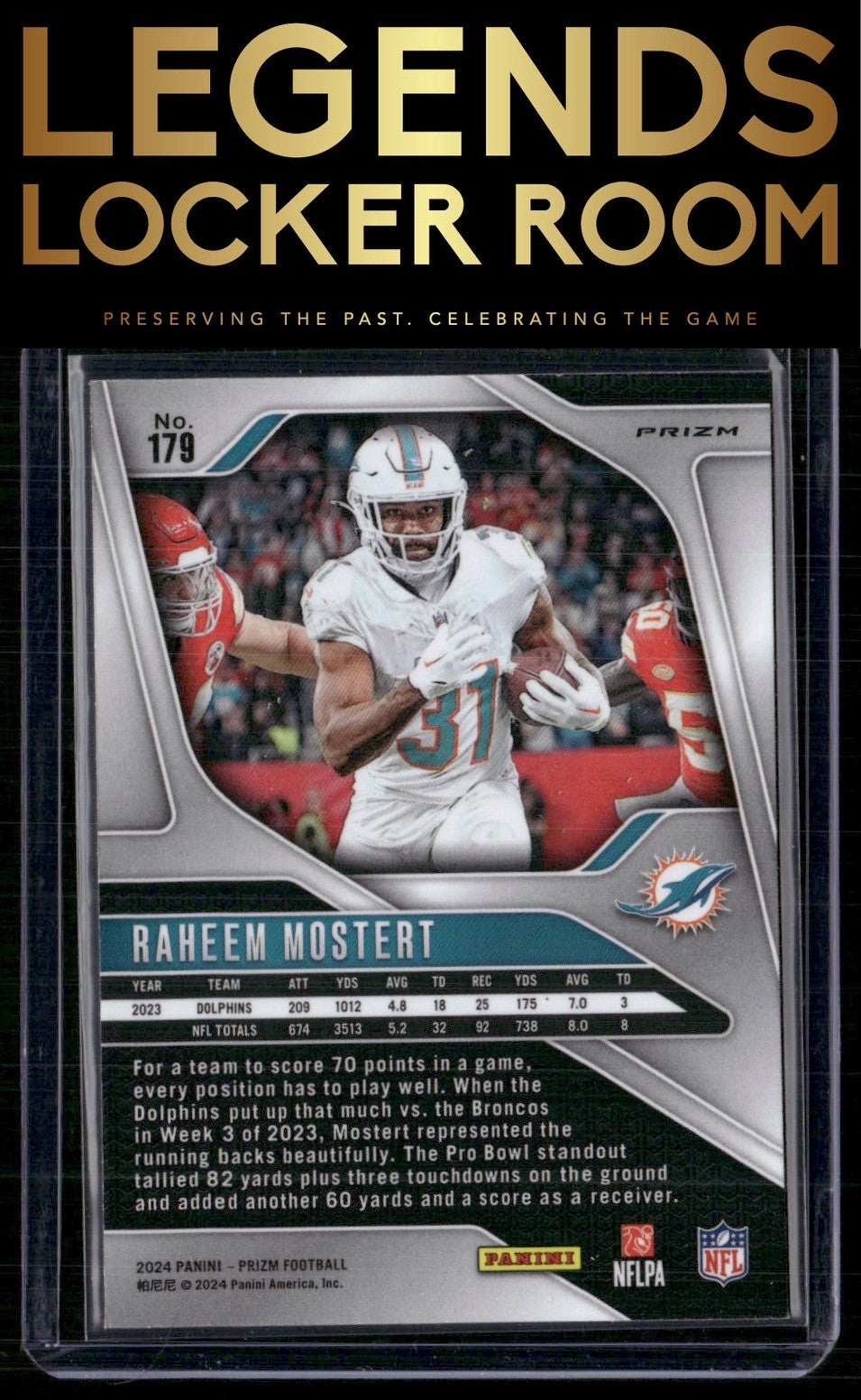 2024 Panini Prizm #179 Raheem Mostert Silver