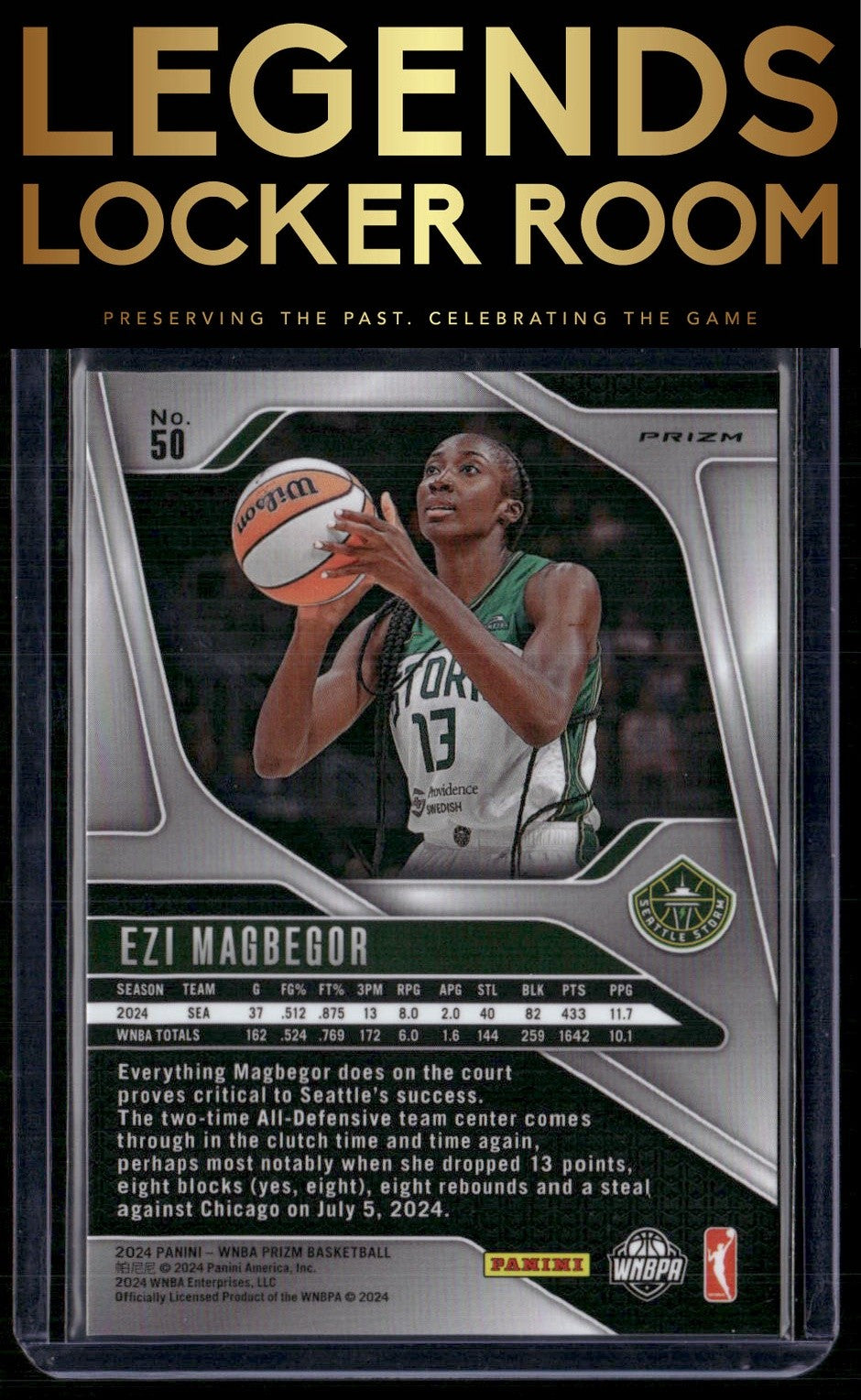 2024 Panini Prizm WNBA #50 Ezi Magbegor Silver Prizms