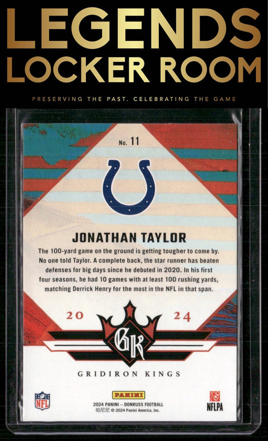 2024 Donruss #11 Jonathan Taylor Gridiron Kings