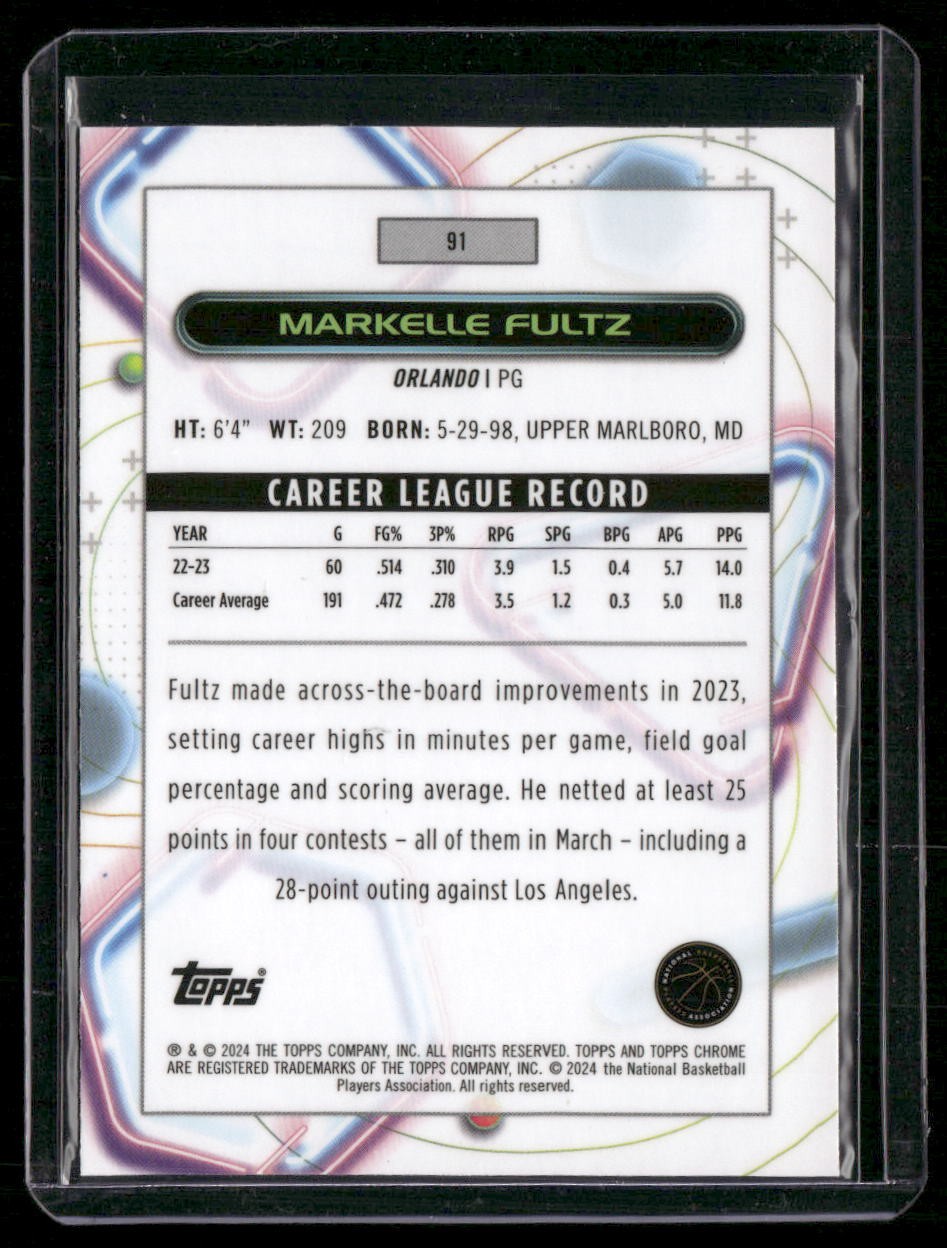 2023-24 Topps Chrome Cosmic #91 Markelle Fultz