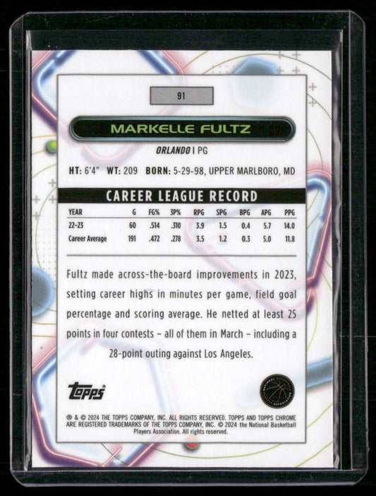 2023-24 Topps Chrome Cosmic #91 Markelle Fultz