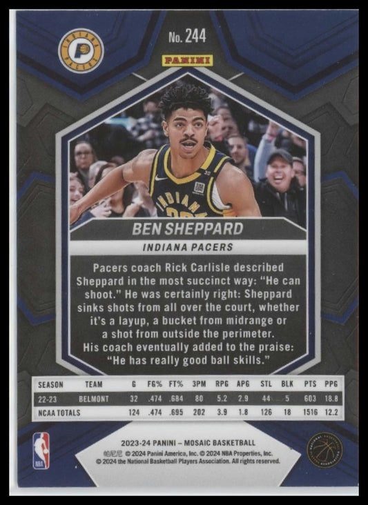 2023-24 Panini Mosaic #244 Ben Sheppard