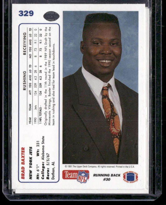 1991 Upper Deck #329 Brad Baxter