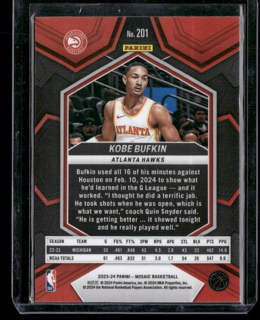 2023-24 Panini Mosaic #201 Kobe Bufkin