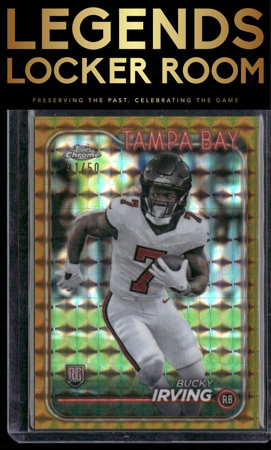 2024 Topps Chrome #226 Bucky Irving Gold Geometric Refractor #/50