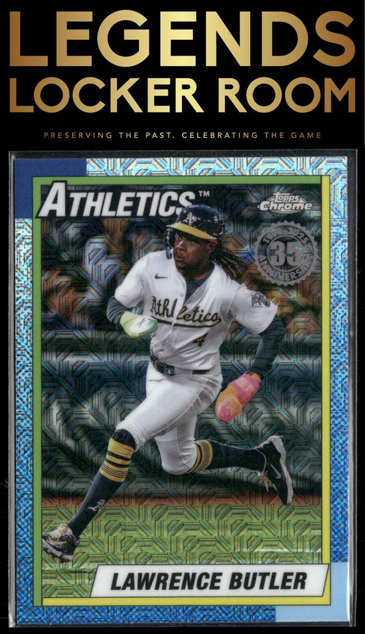 2025 Topps Lawrence Butler 1990 Topps Baseball 35th Anniversary Chrome Mojo
