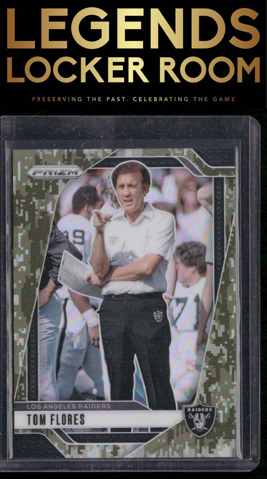 2024 Panini Prizm #156 Tom Flores Forest Camo #/15