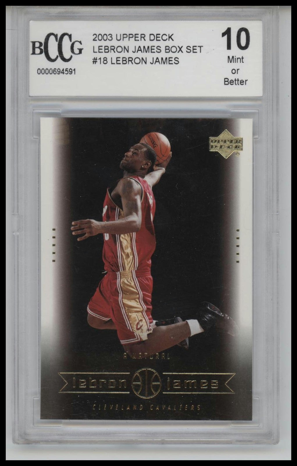 2003 Upper Deck LeBron James Box Set #18 LeBron James BCCG 10.0