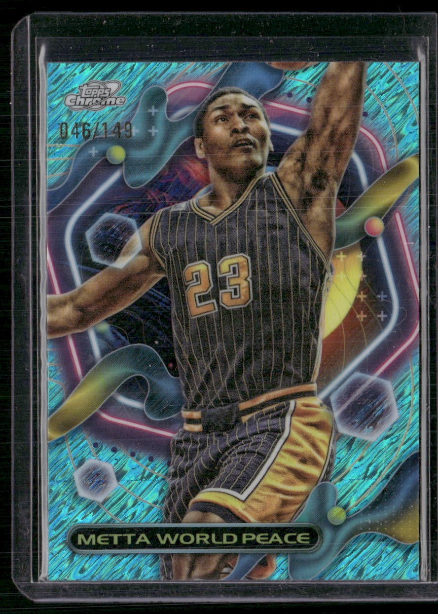2023-24 Topps Chrome Cosmic #52 Metta World Peace Aqua Equinox Refractors #/149
