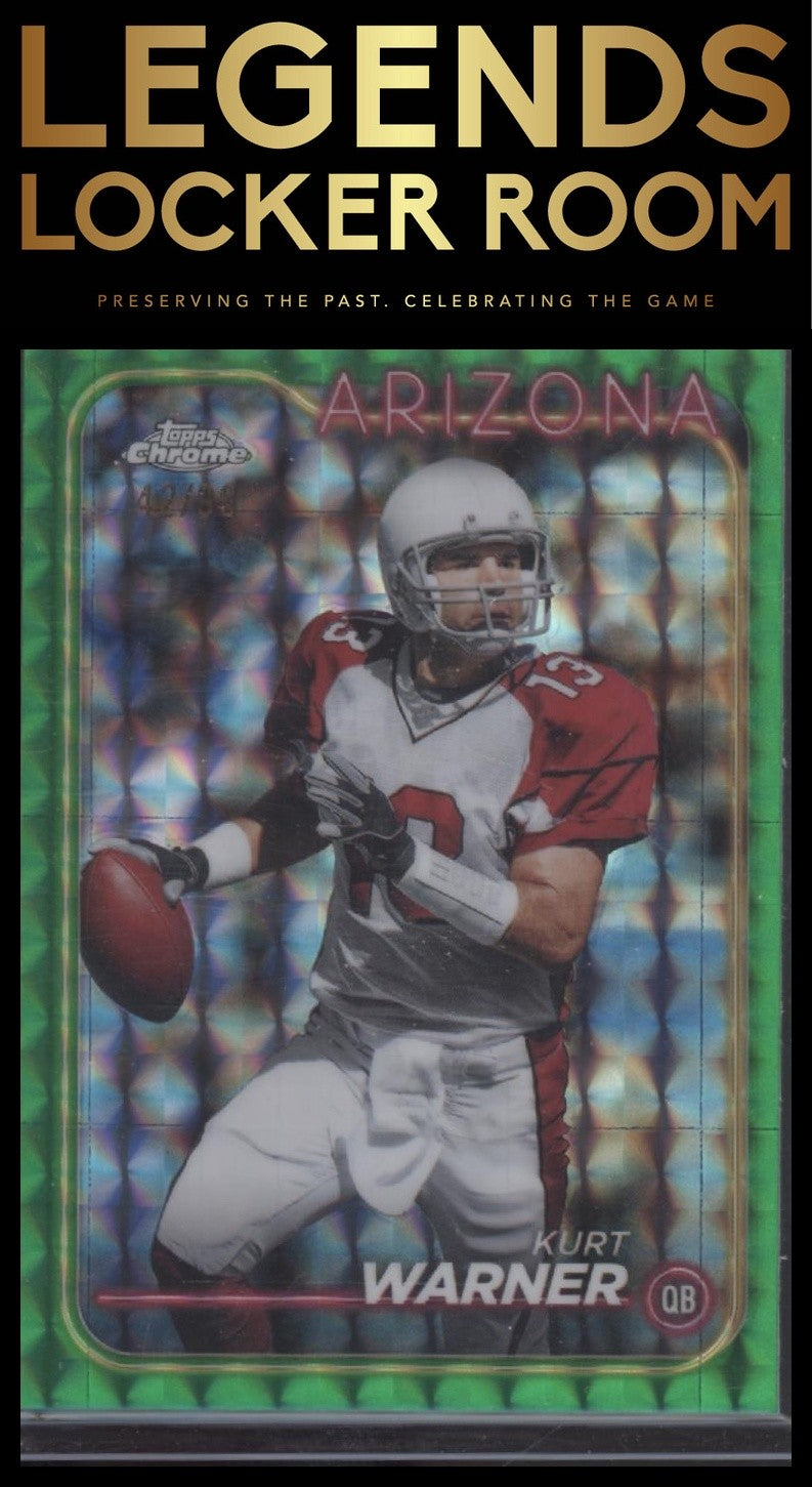 2024 Topps Chrome #1 Kurt Warner Green Geometric Refractor #/99
