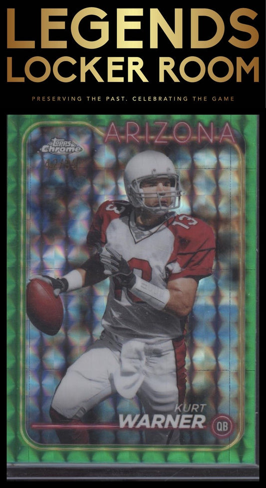 2024 Topps Chrome #1 Kurt Warner Green Geometric Refractor #/99