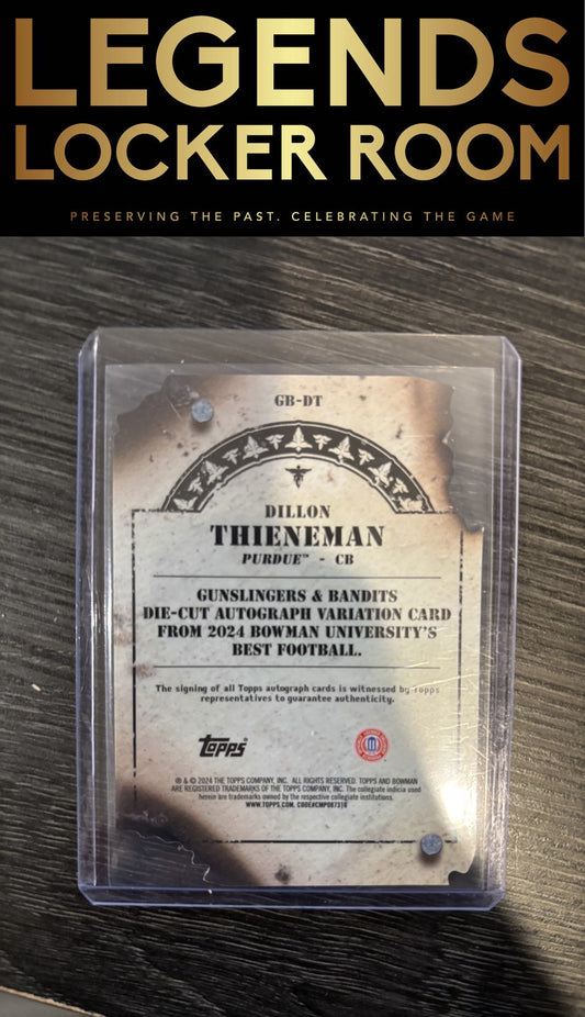 2024 Bowman University Best Dillon Thieneman Gunslingers and Bandits Auto /100