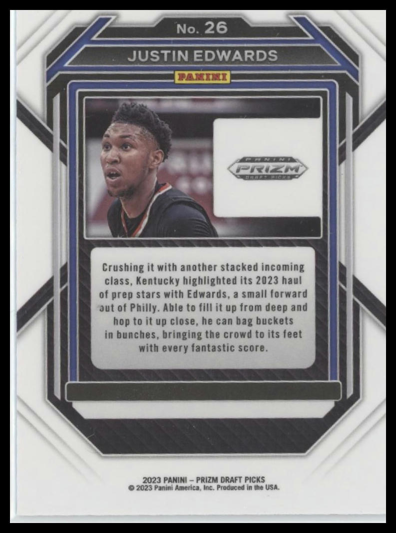 2023 Panini Prizm Draft Picks #26 Justin Edwards