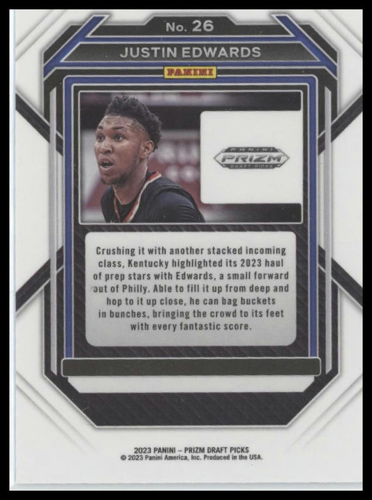 2023 Panini Prizm Draft Picks #26 Justin Edwards