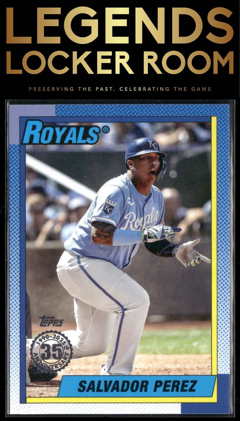 2025 Topps Salvador Perez 1990 Topps Baseball 35th Anniversary
