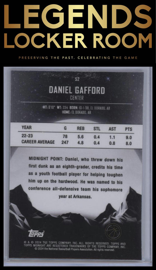 2023-24 Topps Midnight #52 Daniel Gafford Morning #/149