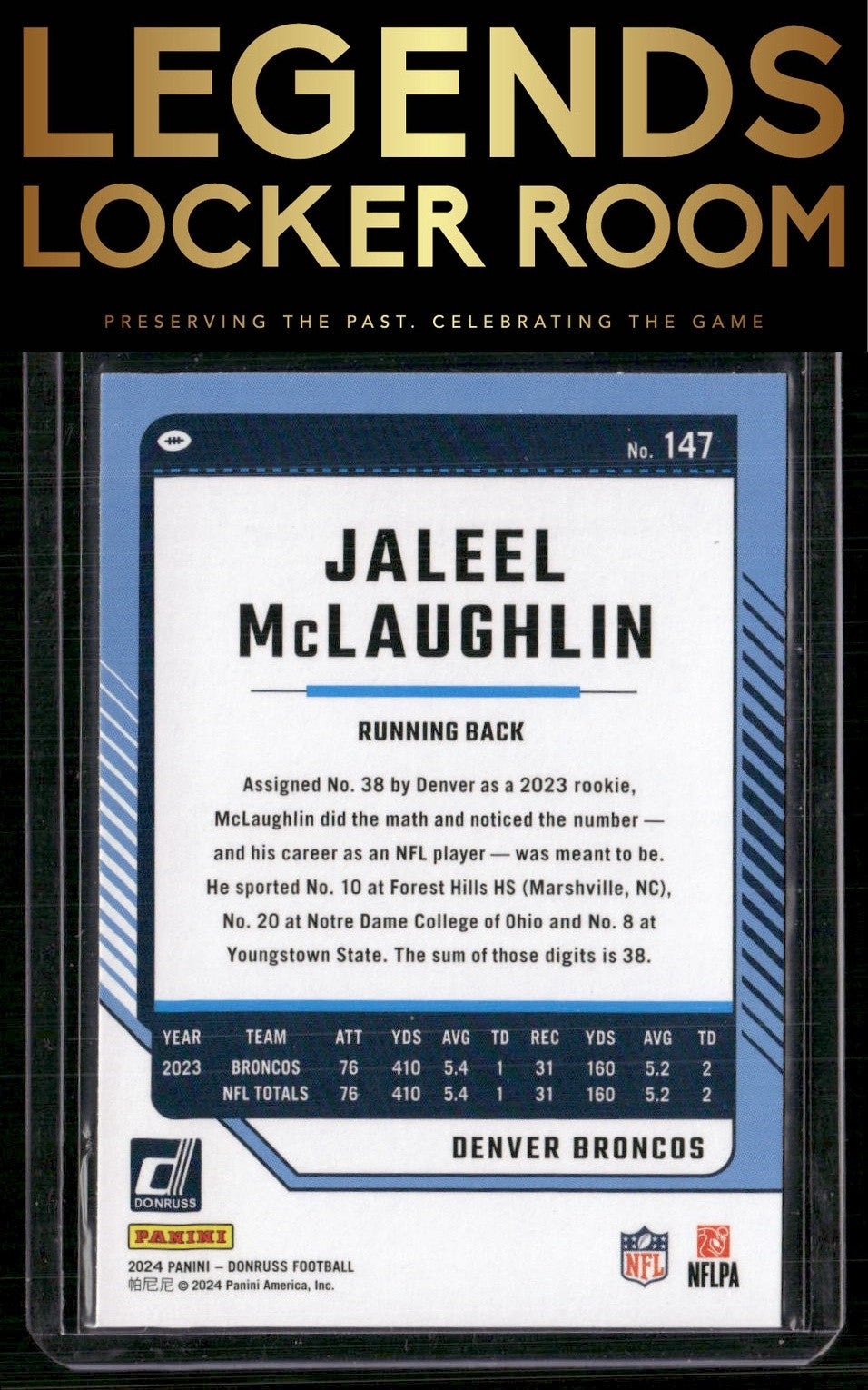 2024 Donruss #147 Jaleel McLaughlin