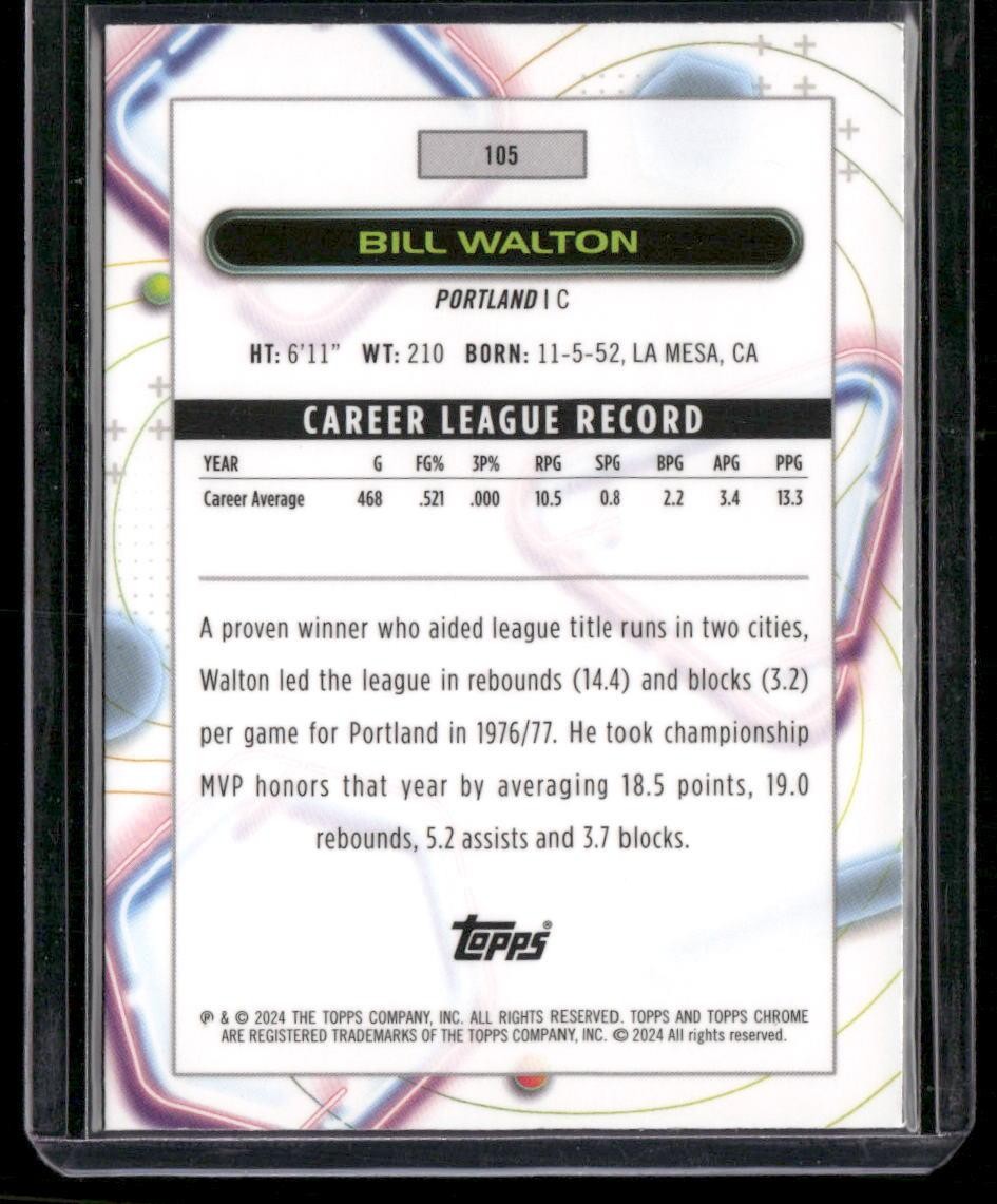 2023-24 Topps Chrome Cosmic #105 Bill Walton