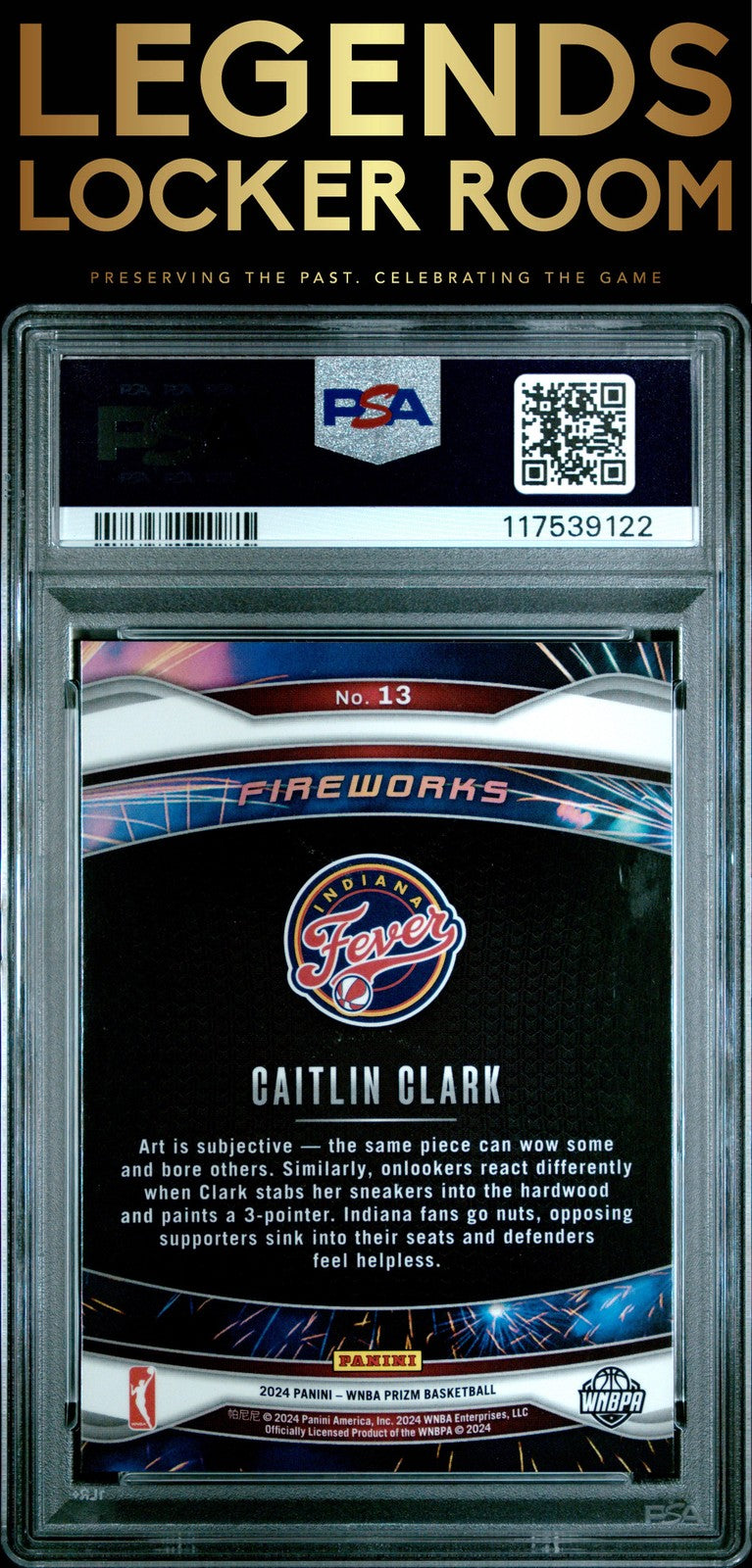 2024 Panini Prizm Wnba Fireworks #13 Caitlin Clark Fireworks PSA 8