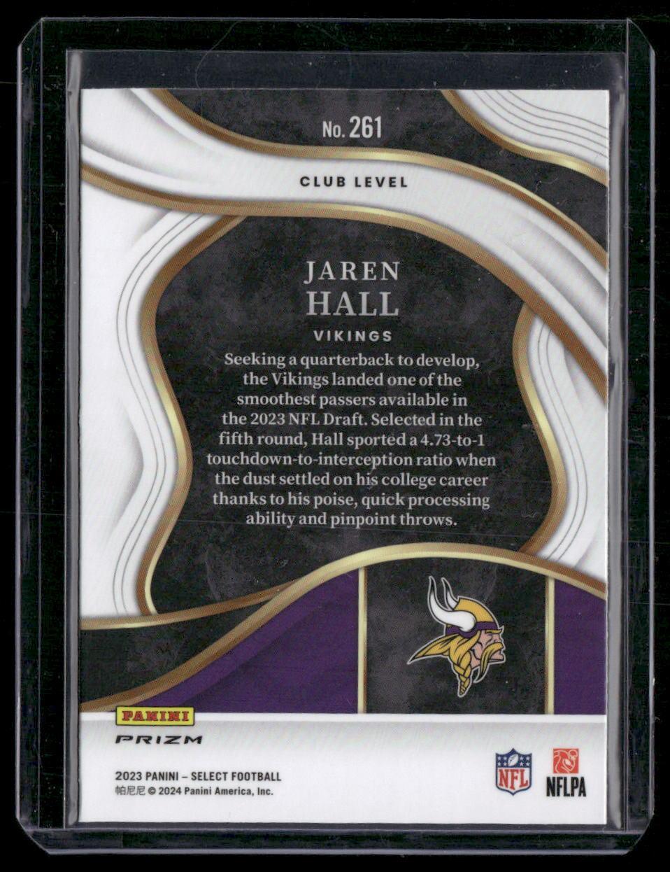 2023 Panini Select #261 Jaren Hall Silver Prizms