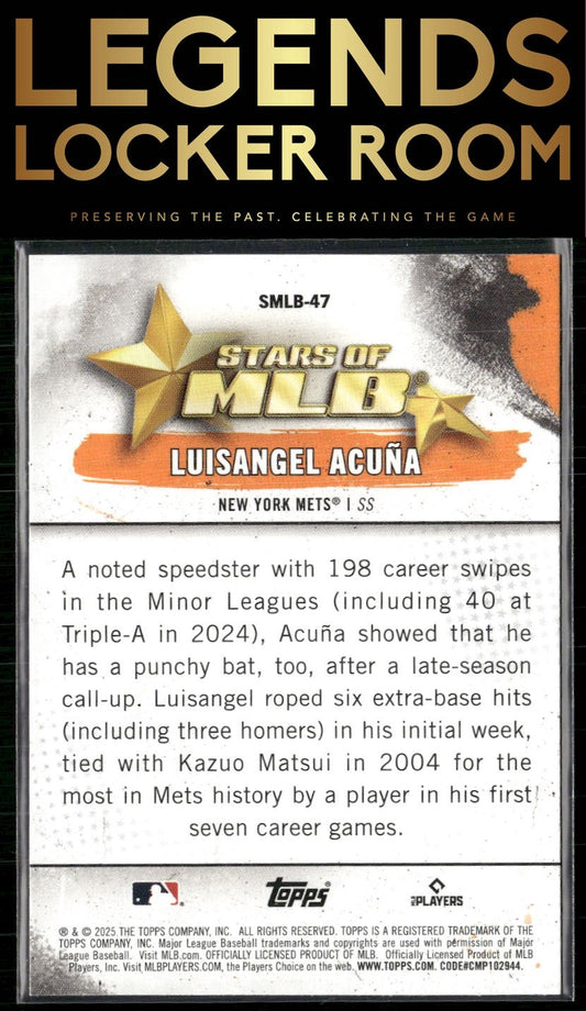 2025 Topps #SMLB-47 Luisangel Acuña Stars of MLB