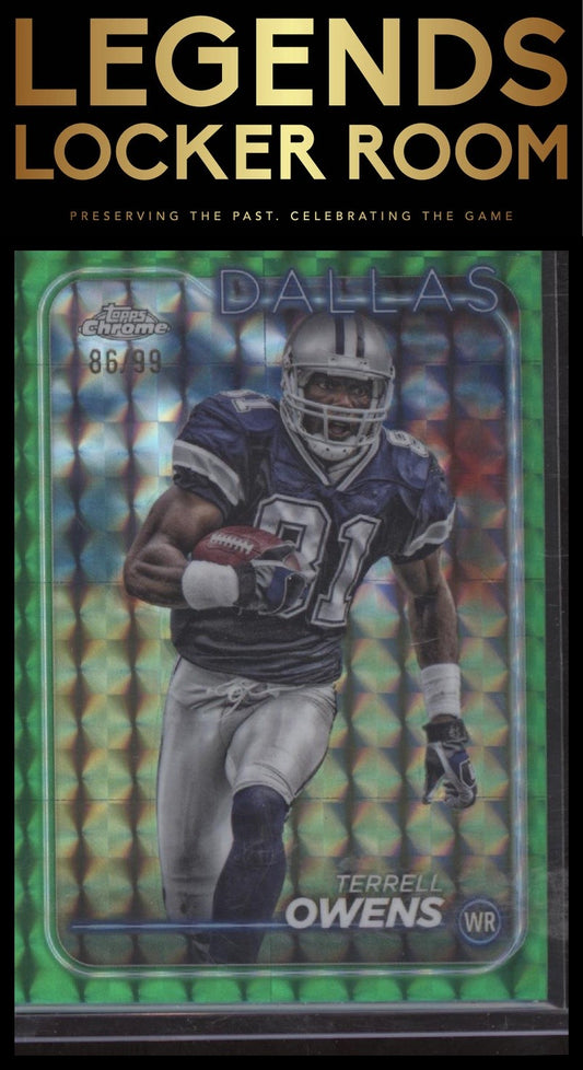 2024 Topps Chrome #54 Terrell Owens Green Geometric Refractor #/99
