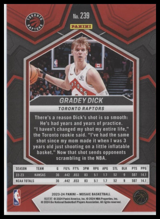 2023-24 Panini Mosaic #239 Gradey Dick