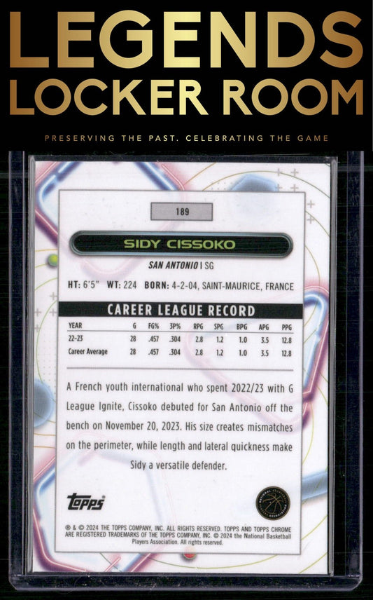 2023-24 Topps Chrome Cosmic #189 Sidy Cissoko