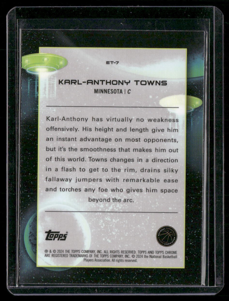 2023-24 Topps Chrome Cosmic #ET-7 Karl-Anthony Towns Extraterrestrial Talent