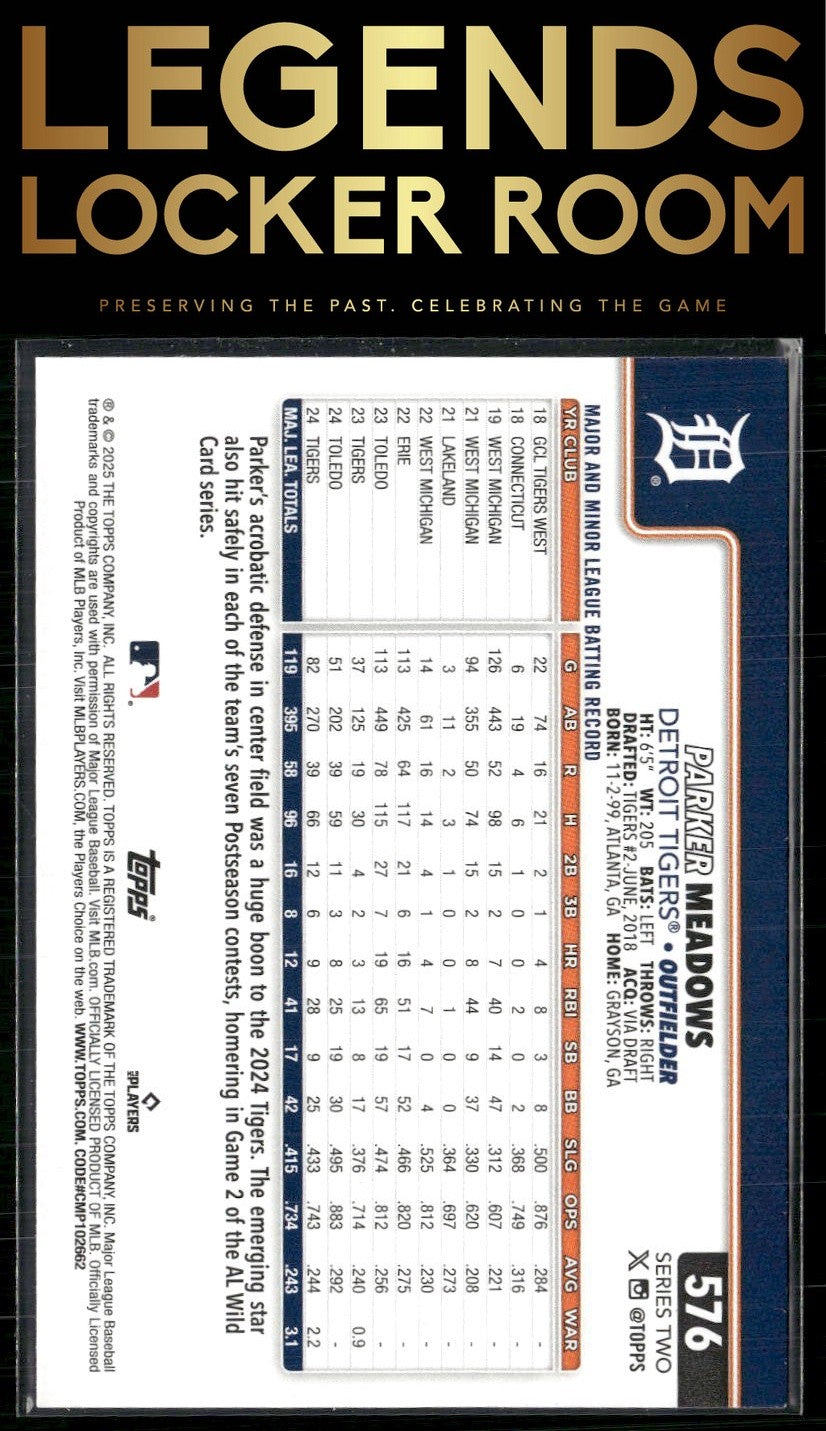 2025 Topps #576 Parker Meadows Sandglitter