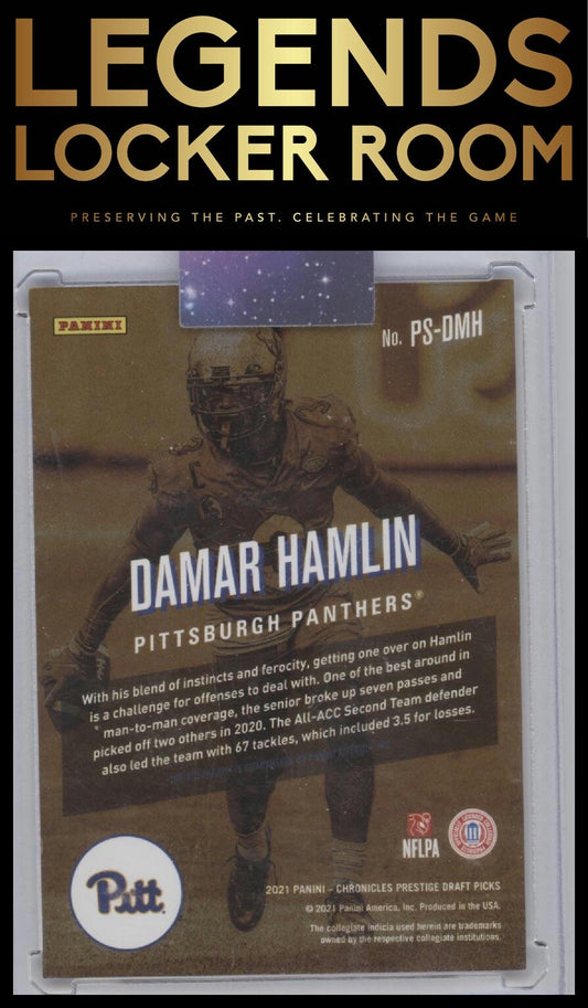 2021 Panini Chronicles Draft Picks Damar Hamlin Prestige Xtra Points Signatures