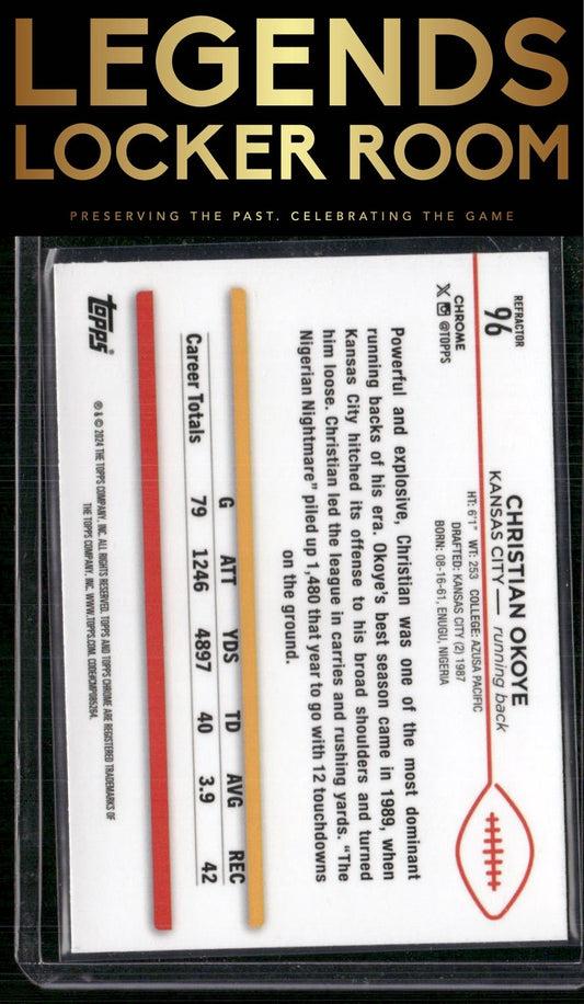 2024 Topps Chrome #96 Christian Okoye Refractor