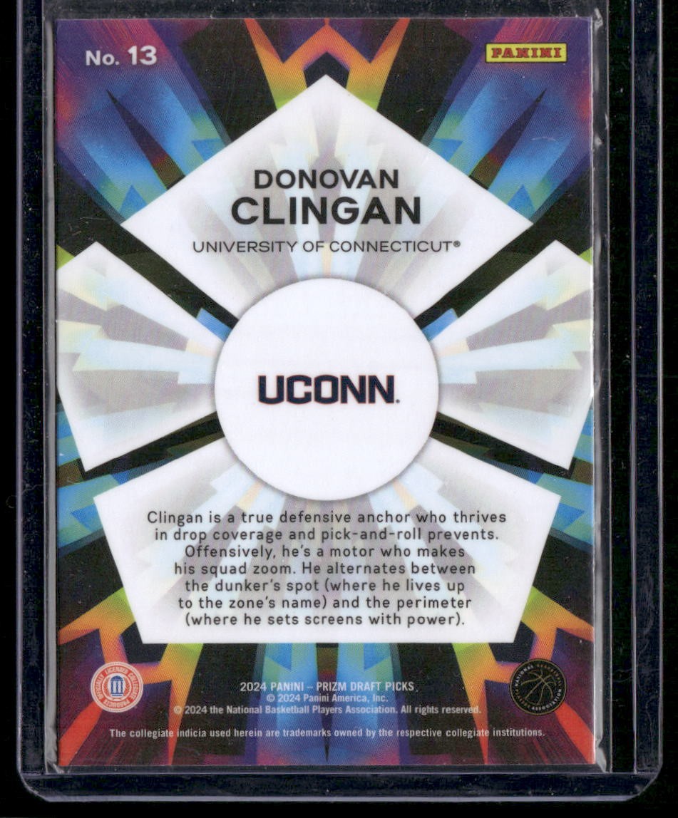 2024 Panini Prizm Draft Picks #13 Donovan Clingan Kaleidoscopic
