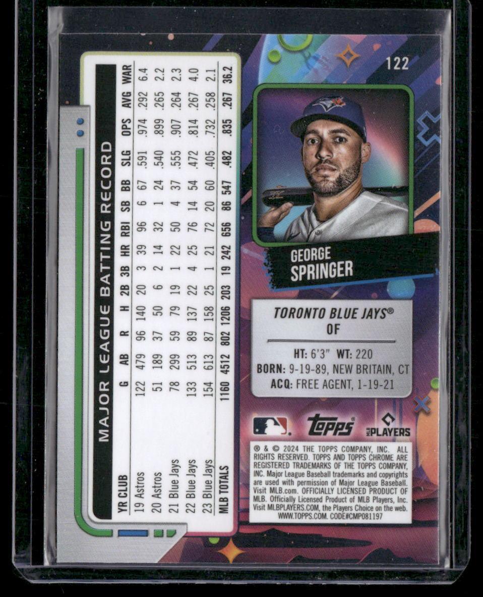 2024 Topps Chrome Cosmic #122 George Springer