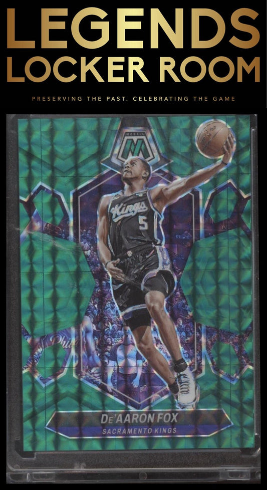 2023-24 Panini Mosaic #163 De'Aaron Fox Teal #/75