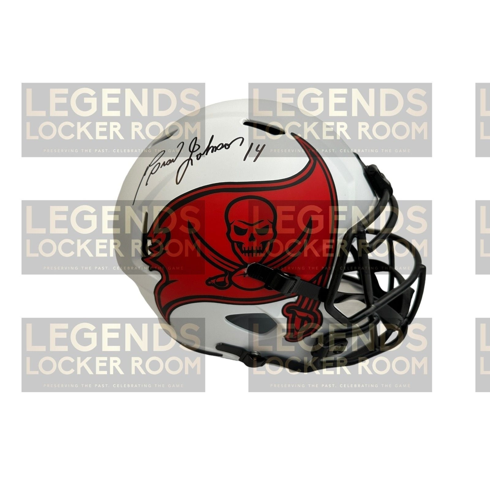 Brad Johnson Signed Tampa Bay Buccaneers Lunar Eclipse Replica Helmet -
