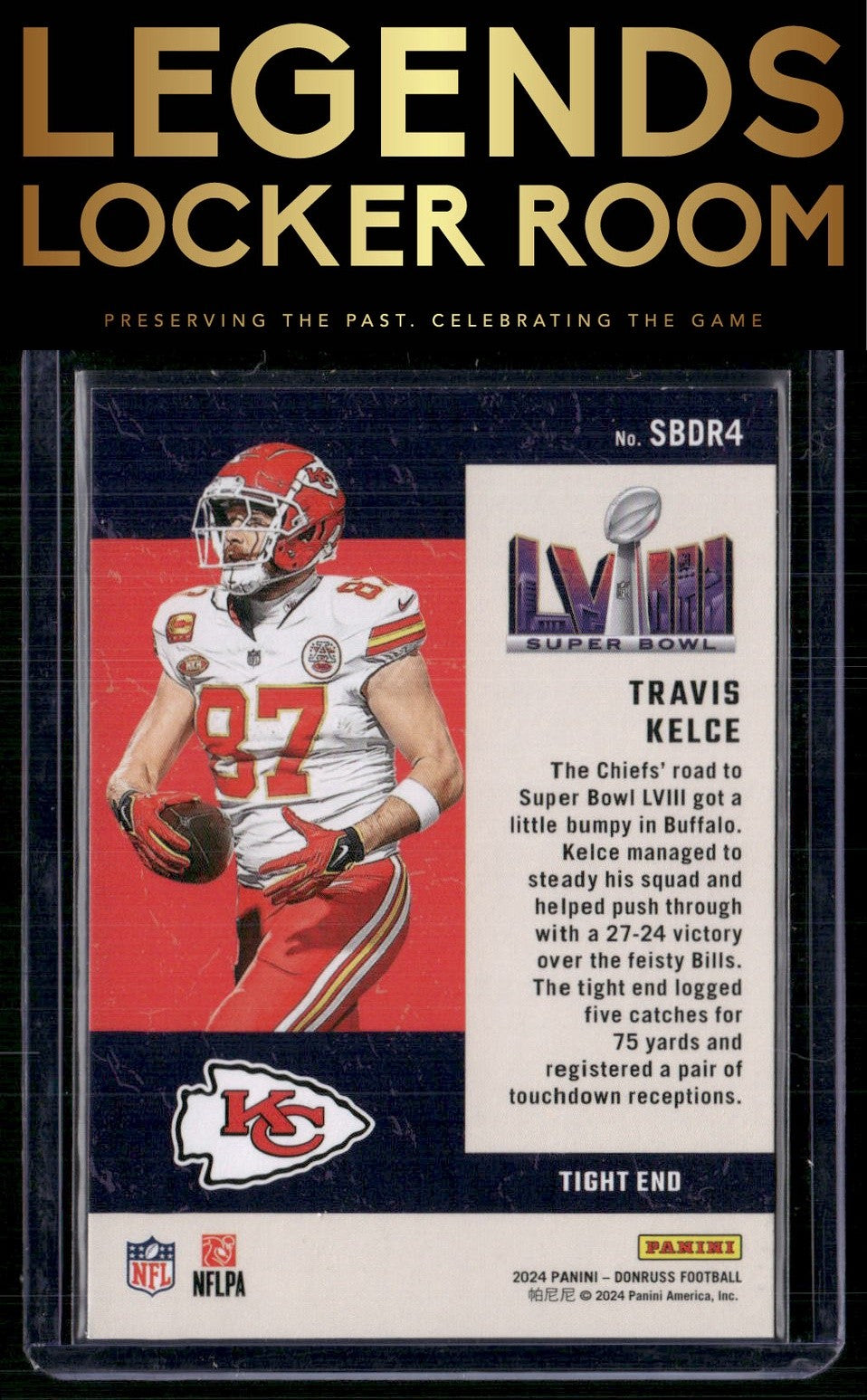 2024 Donruss #SBDR4 Travis Kelce Road to the Super Bowl Divisional Round