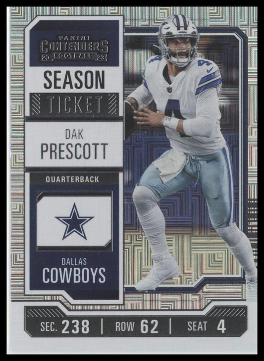 2023 Panini Contenders #28 Dak Prescott Season Ticket
