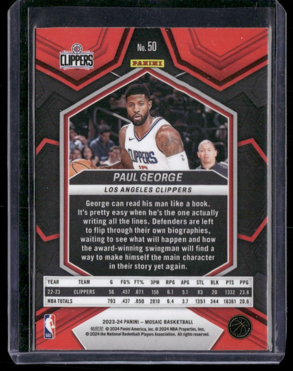 2023-24 Panini Mosaic #50 Paul George