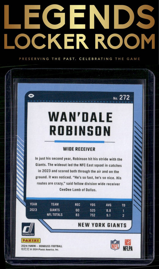 2024 Donruss #272 Wan'Dale Robinson