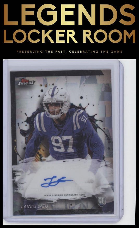 2024 Finest #RFA-LL Laiatu Latu Rookie Finest Autographs