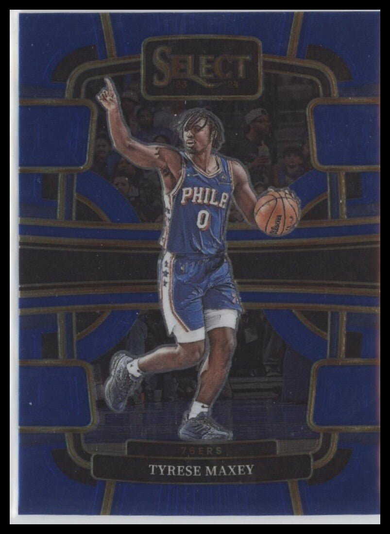 2023-24 Panini Select #44 Tyrese Maxey Blue (Retail Base)
