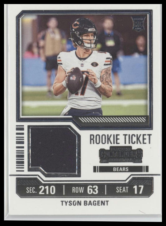 2023 Panini Contenders #TS34 Tyson Bagent Rookie Ticket Swatches