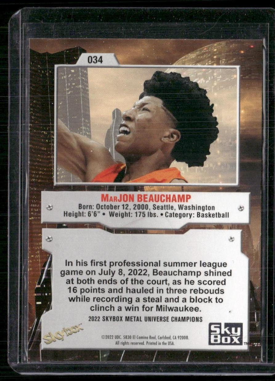 2022 SkyBox Metal Universe Champions #034 Marjon Beauchamp