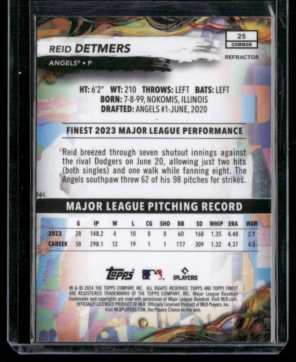 2024 Finest #25 Reid Detmers Refractor