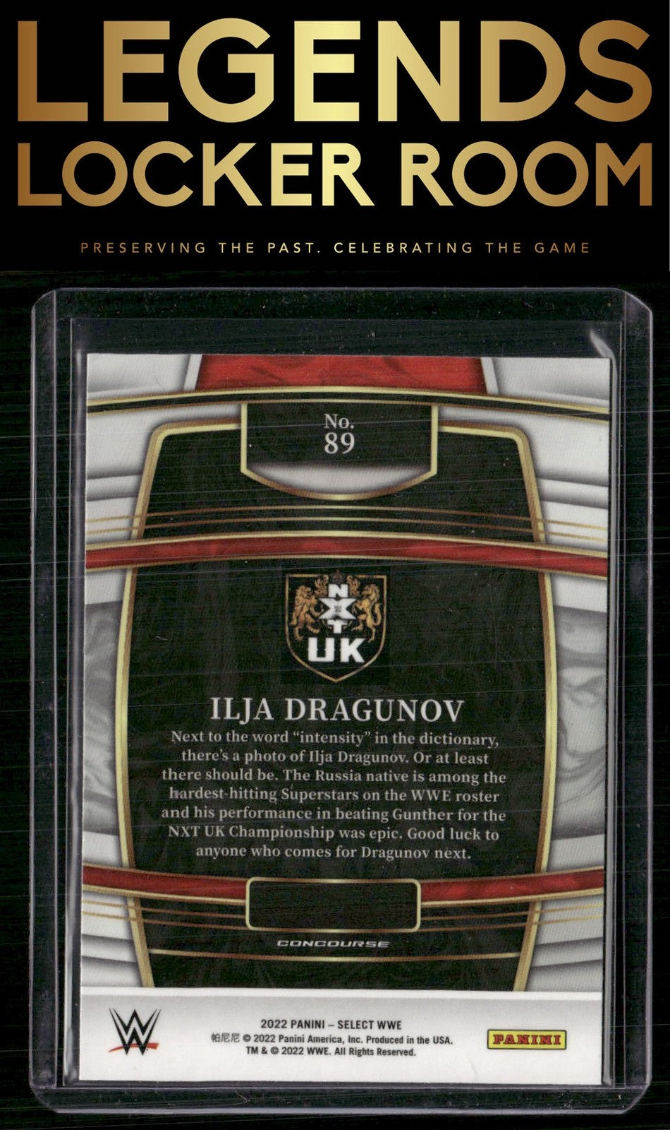 2022 Panini Select WWE #89 Ilja Dragunov Red and Blue